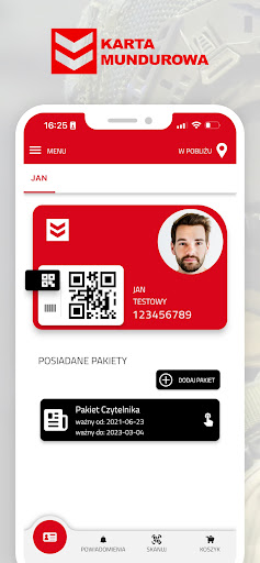 Android application Karta Mundurowa screenshort