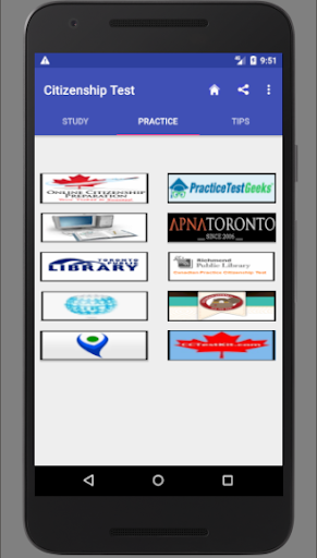 Android application Canadian Citizenship Test 2022 screenshort