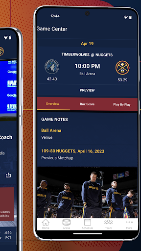 Screenshot of Denver Nuggets Official App