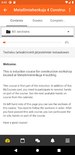 Aalto MyCourses Screen 3