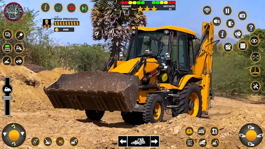 大型掘削機の運転ゲーム