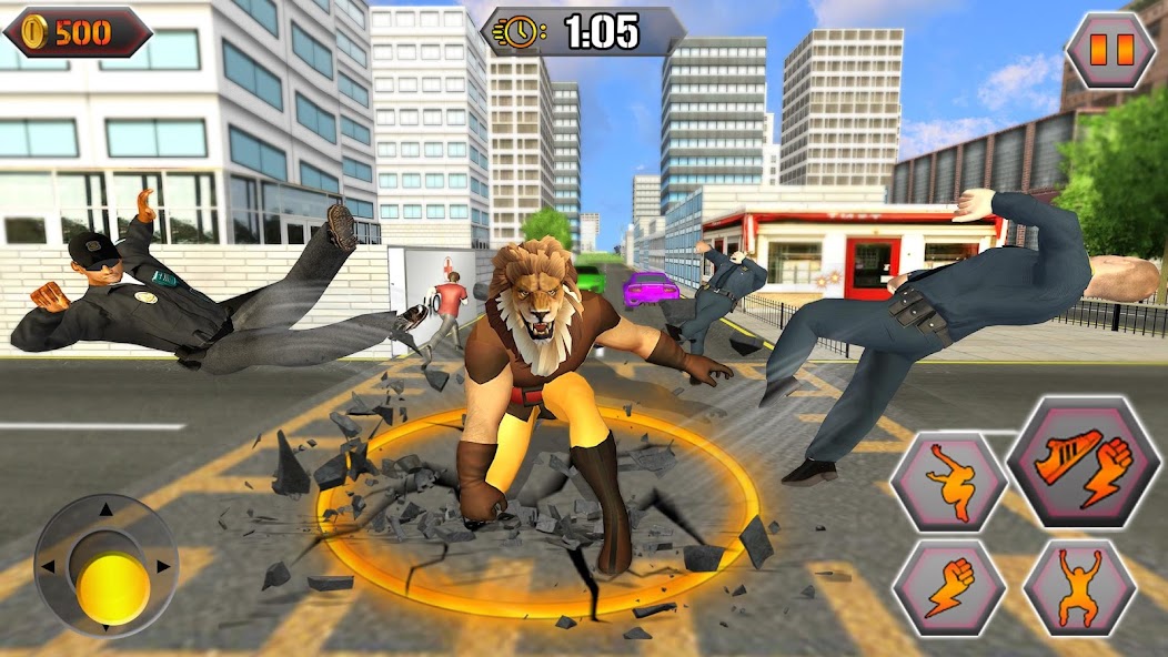 Scary Lion Crime City Attack 1.5 APK + Mod (Unlimited money) para Android