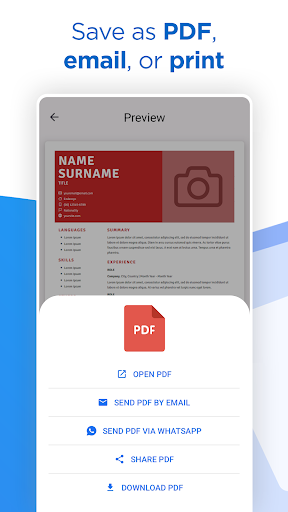 Screenshot of AI Resume Builder CV Maker PDF