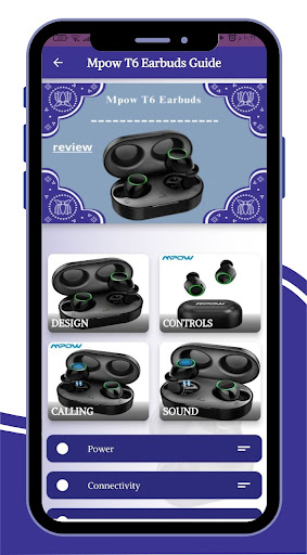 Android application Mpow T6 Earbuds Guide screenshort