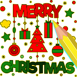 Christmas Color by Number - Sparkly Santas Drawing icon