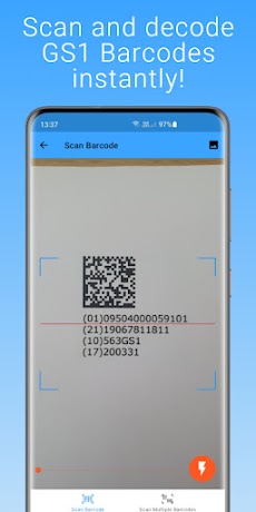 GS1 Barcode Scannerのおすすめ画像1