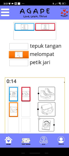 Android application AGAPE screenshort