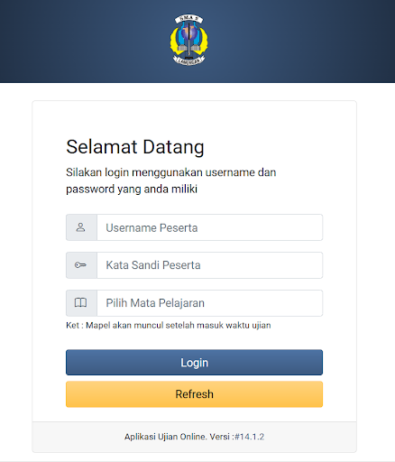 Android application Exam SMAN 2 Lamongan screenshort