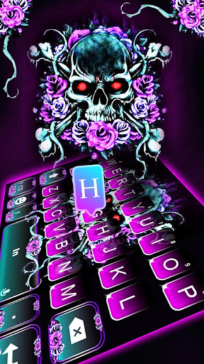 Rose Skull Keyboard Theme Screen 3