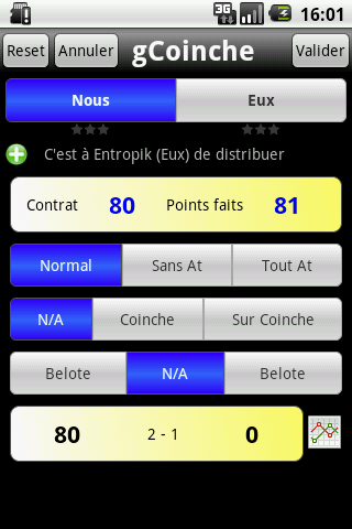 Android application gCoinche screenshort