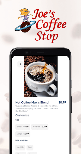 Joes Coffee Stop Screen 3