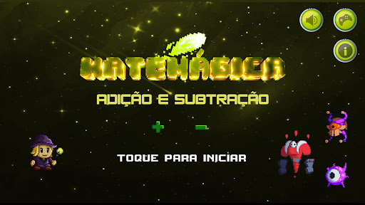 Android application Matemágica + & - screenshort