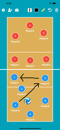 Volleyball Tactic Board Screen 2