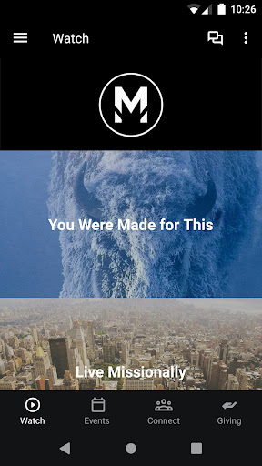 Android application Mercy Church App screenshort