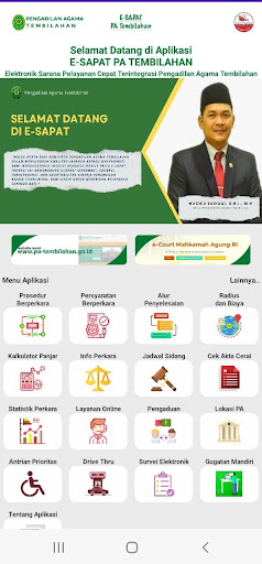 Android application E-SAPAT PA TEMBILAHAN screenshort