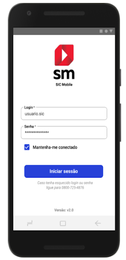 Android application SIC Mobile Privado screenshort