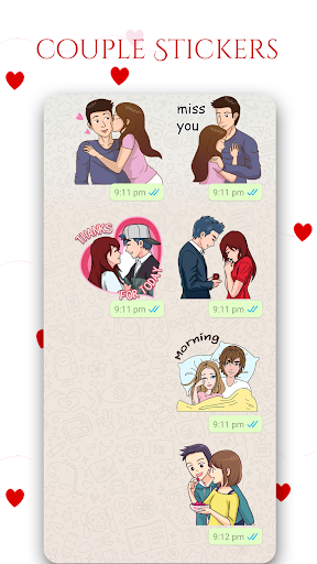 Android application WASticker - Love Stickers App screenshort
