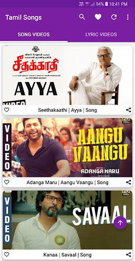 Android application Tamil Video Songs screenshort