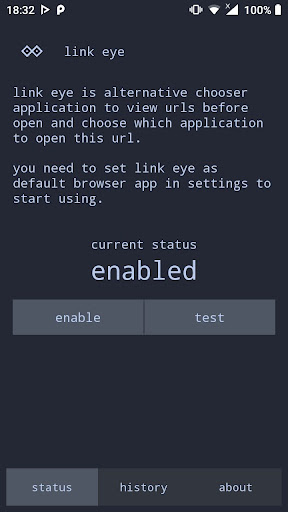 Android application link eye screenshort