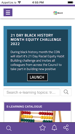 Android application Brent Council Learning Hub screenshort
