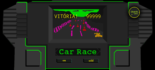 Car Race Neon Minigame Retrô