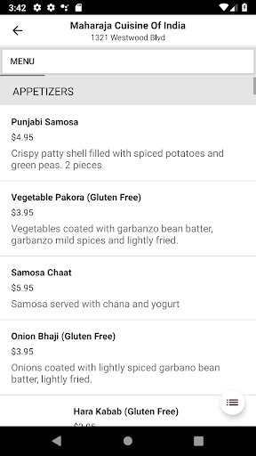 Maharaja Cuisine of India Screen 2