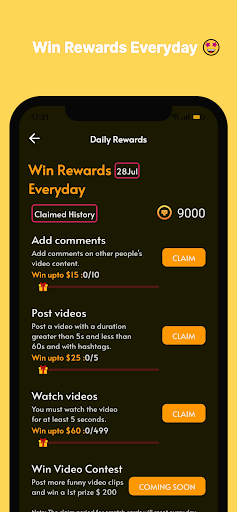 Short Video App - Funzz Screen 2