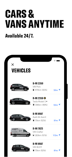 MILES Carsharing & Vans Screen 2