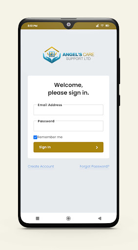 Android application Angel's Care Support screenshort