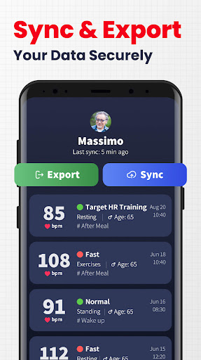 Screenshot of Heart Rate Monitor - Pulse App