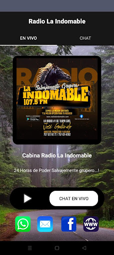 Android application Radio La Indomable screenshort