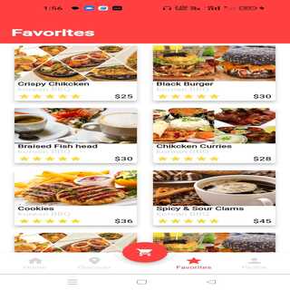 Android application food screenshort
