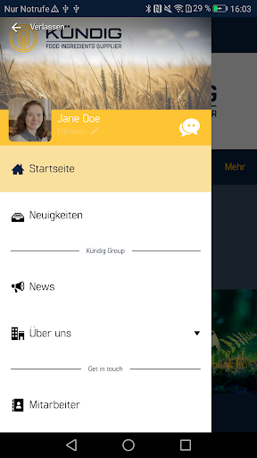 Kündig Mitarbeiter App Screen 3