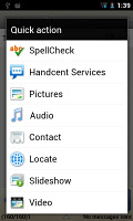 screenshot of Handcent Location Plugin
