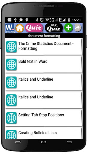 My Word Courses Screen 2