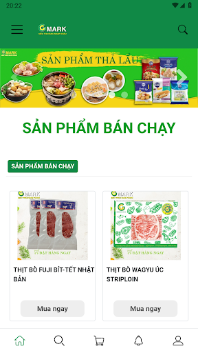 Android application Gmark-Siêu Thị Hàng Nhập Khẩu screenshort