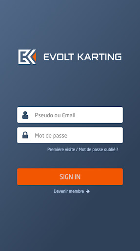 Android application Evolt Karting screenshort