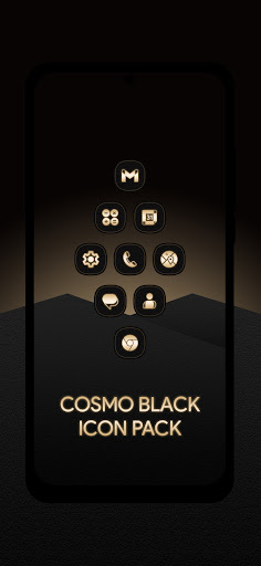 Android application Cosmo Black Icon Pack screenshort