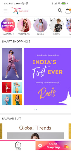 Android application Satyam -The Online Fashion Hub screenshort