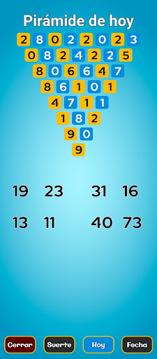 Lottery pyramid Screen 2