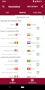 Screenshot 1 Resultados Copa del Mundo 2022 android