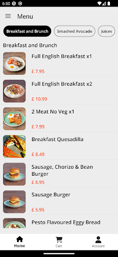 Android application Jordys Kitchen screenshort