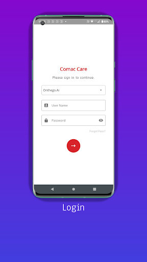 Android application Comac Care screenshort