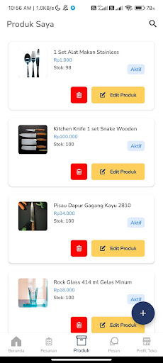 Android application TokoRumahan Seller screenshort