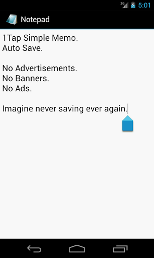 Notepad for Android Screen 2