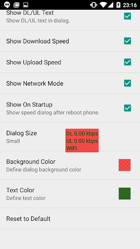Real Time Internet Speed Meter Screen 2