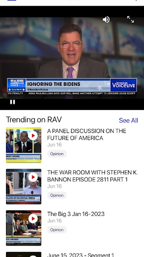 Android application Real America’s Voice News screenshort