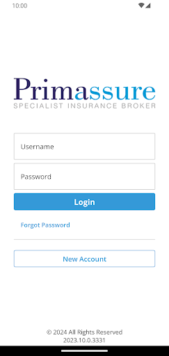 Android application Primassure screenshort