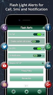 Flash Alerts on Call, SMS & Notifications Screenshot