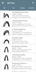 MTB Tire Catalogue